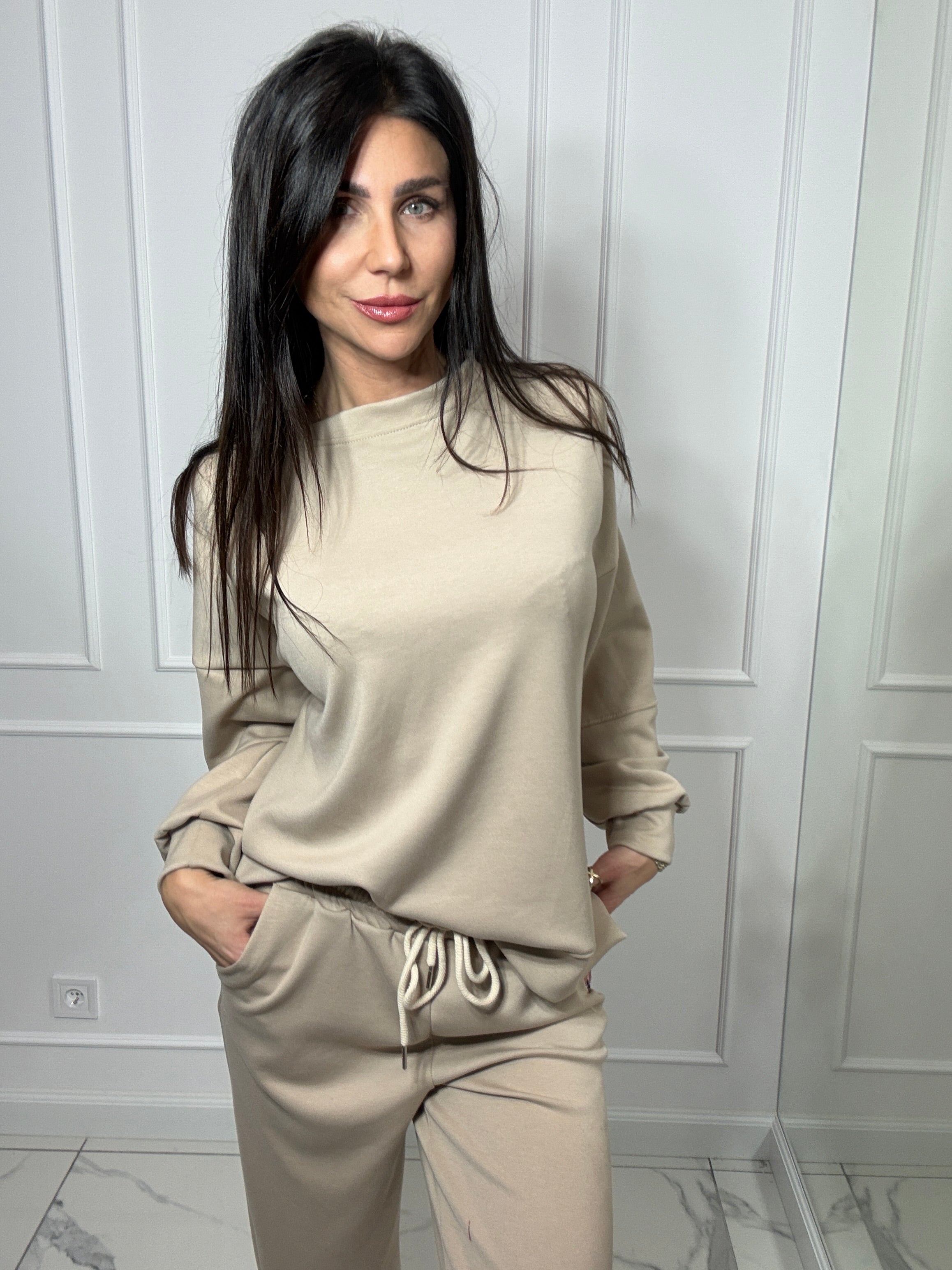 Dresowy komplet bordowy - Viscoza 60%