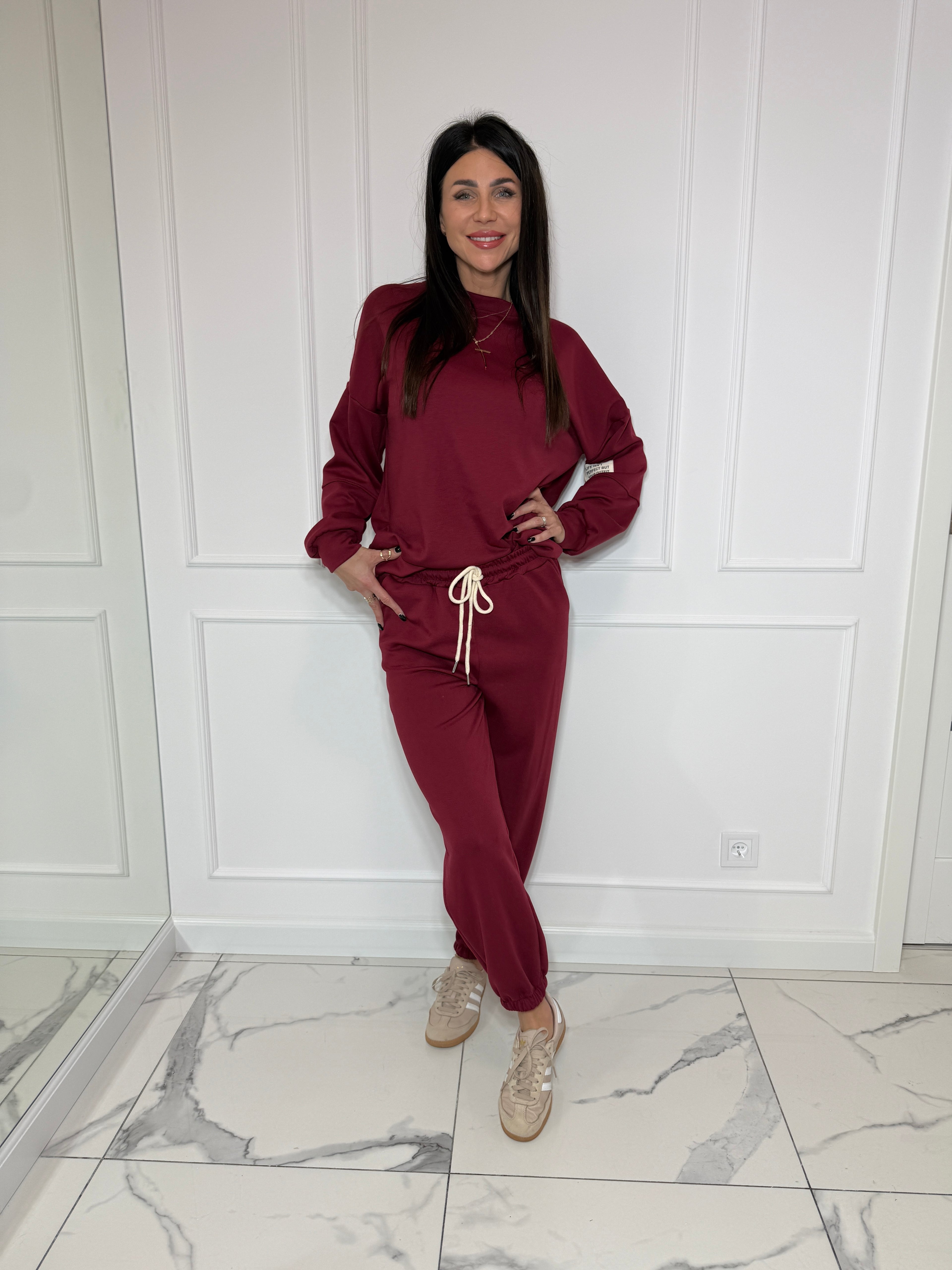 Dresowy komplet czekoladowy - Viscoza 60%