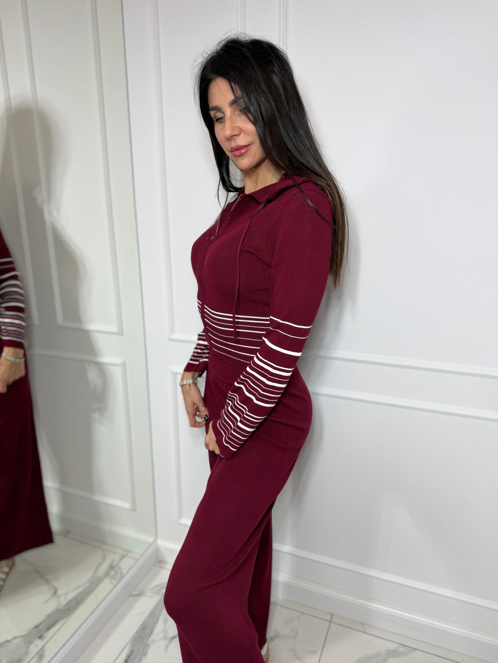 Zestaw sweterkowy - bordowy